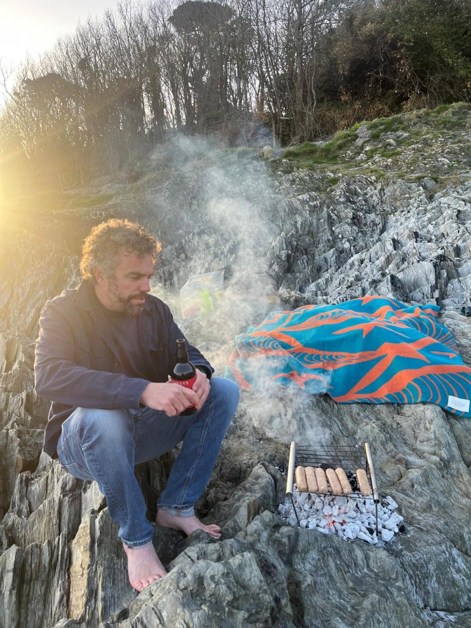 On the rocks. Dale here looking as serene as our Gliding birds.
