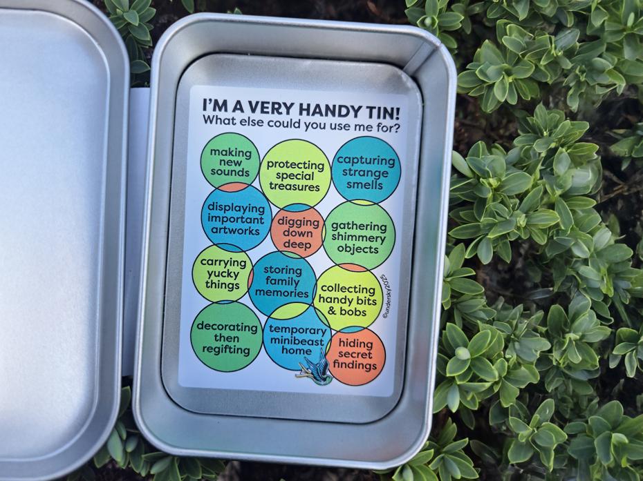 Fun prompts inside the tin ensure even the packaging is useful