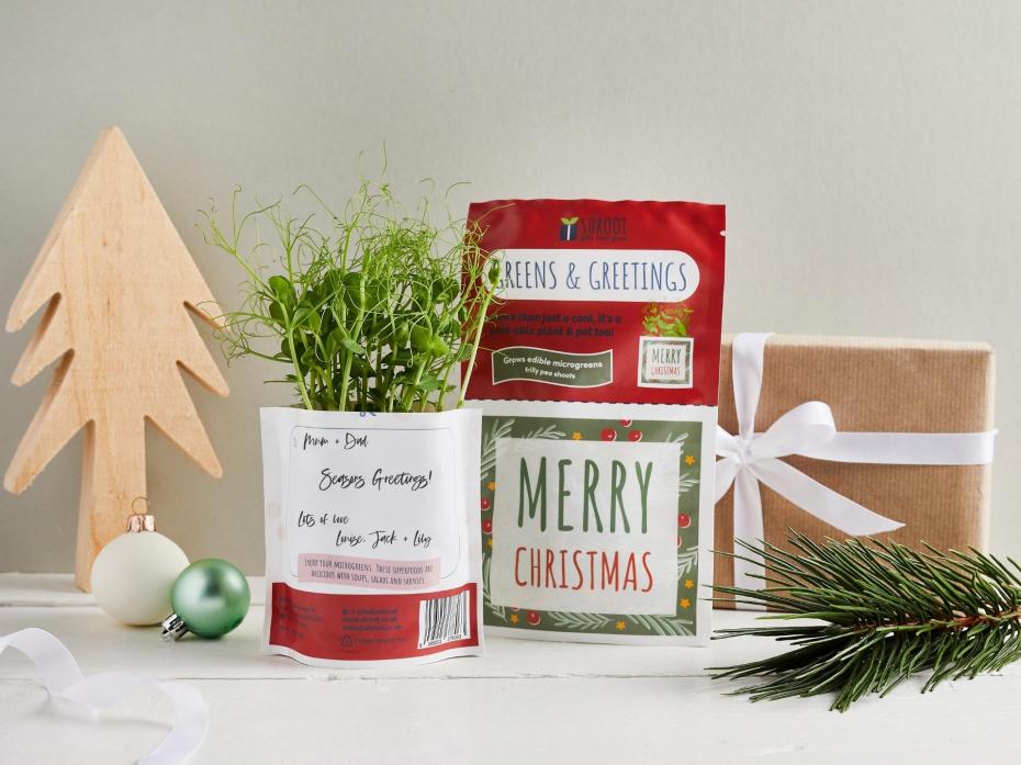 Merry Christmas Greens & Greetings. Add your message on the back.