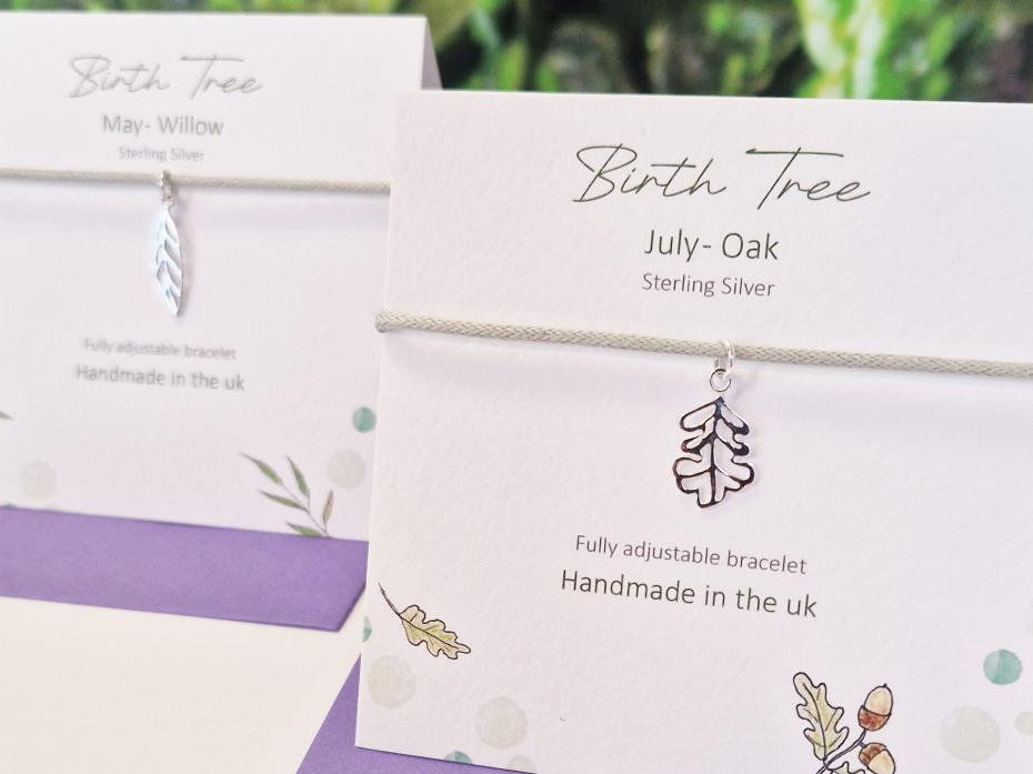 Birth Tree Bracelet Cards