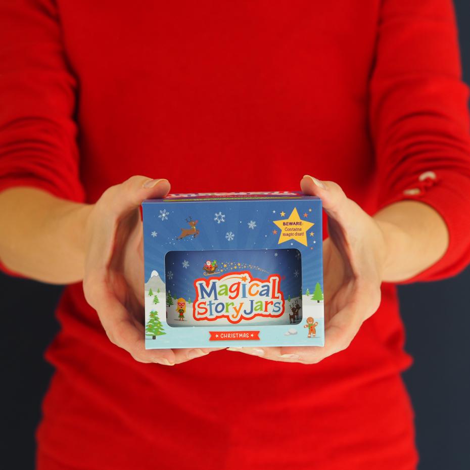 The Christmas Magical Story Jar being given as a gift