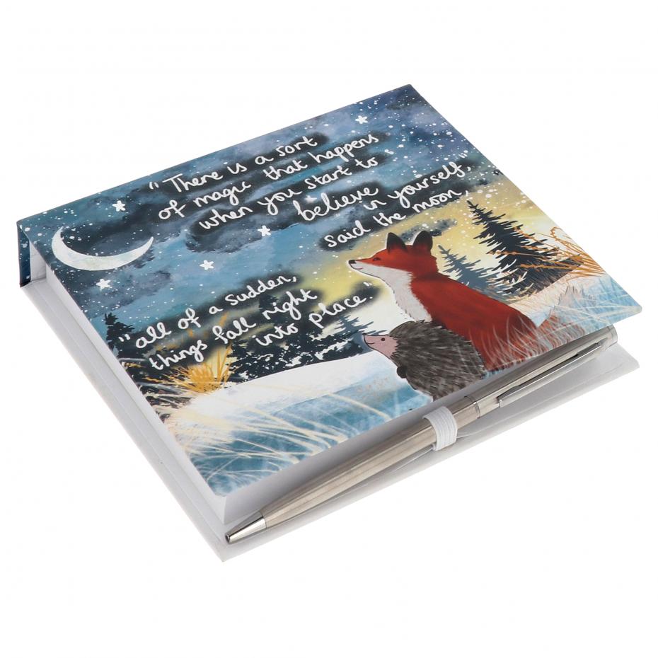Fox Under the Moon Memo Block - Believe in Yourself