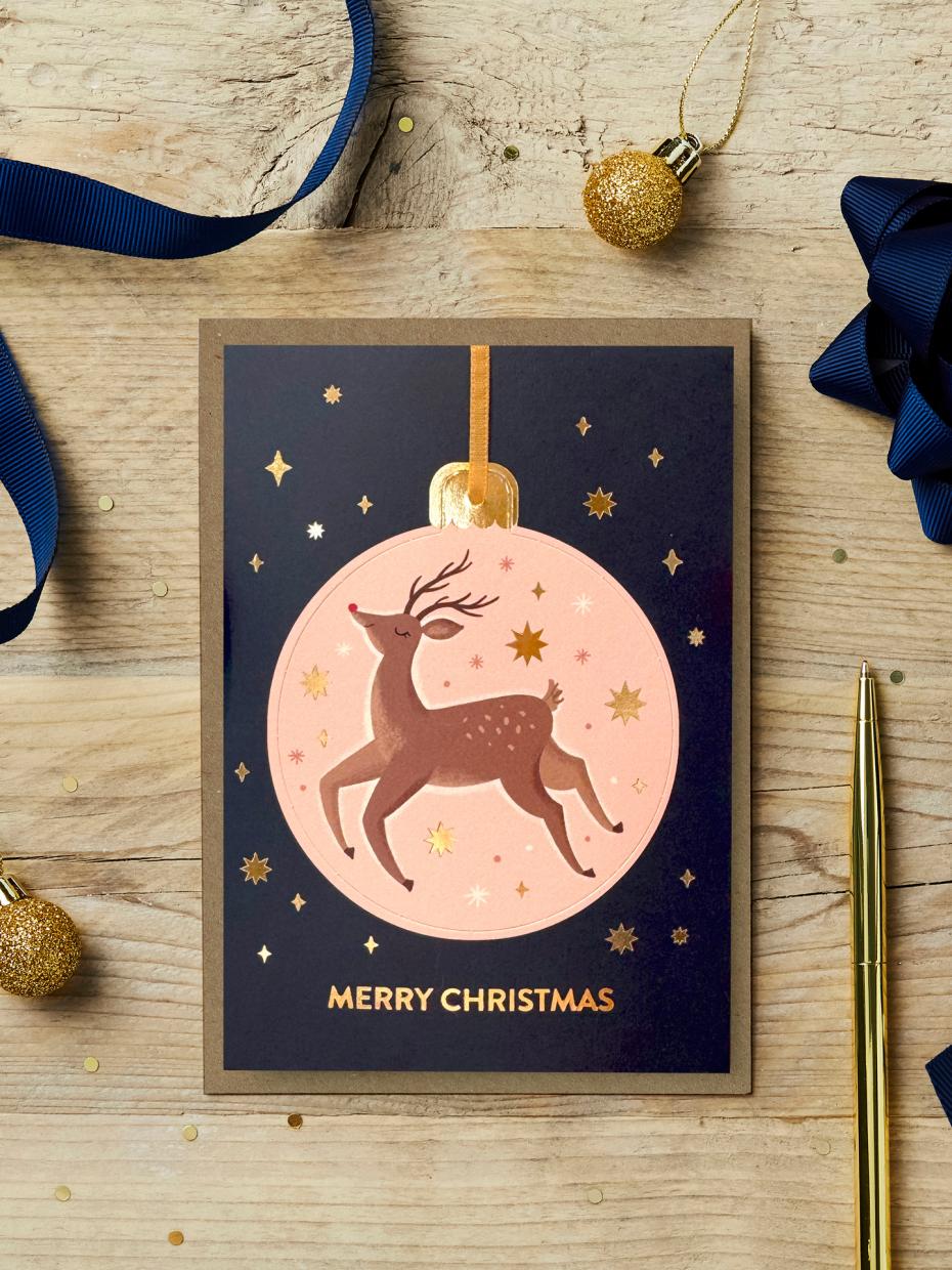 Gold foil highlights and satin ribbon make these truly special