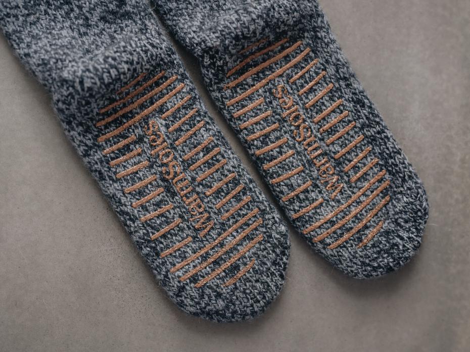 Blue Merino Lounge Socks