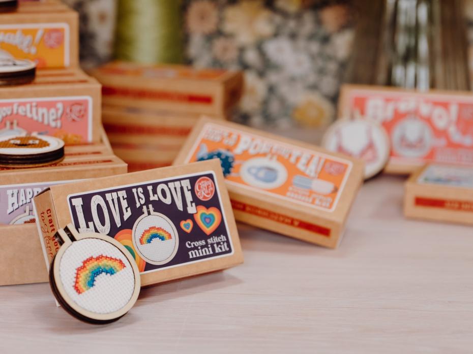 Love is Love Mini Matchbox Cross Stitch Kit