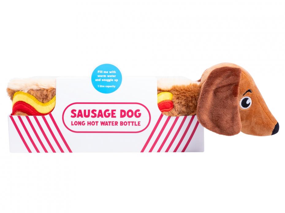 Sausage Dog Long Hot Water Bottle Packaging