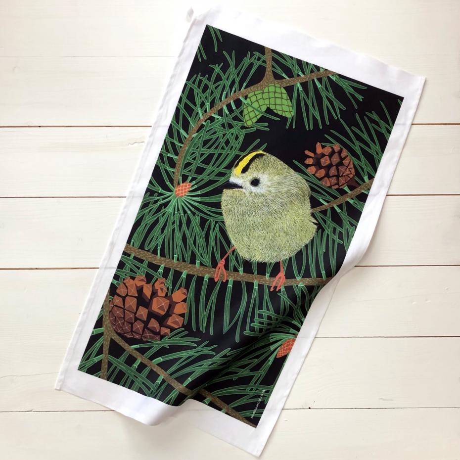 Goldcrest Tea Towel