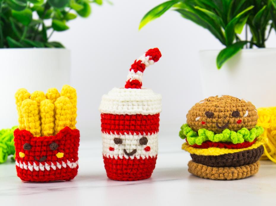 Pocket Crochet Kits - Fast Food 3