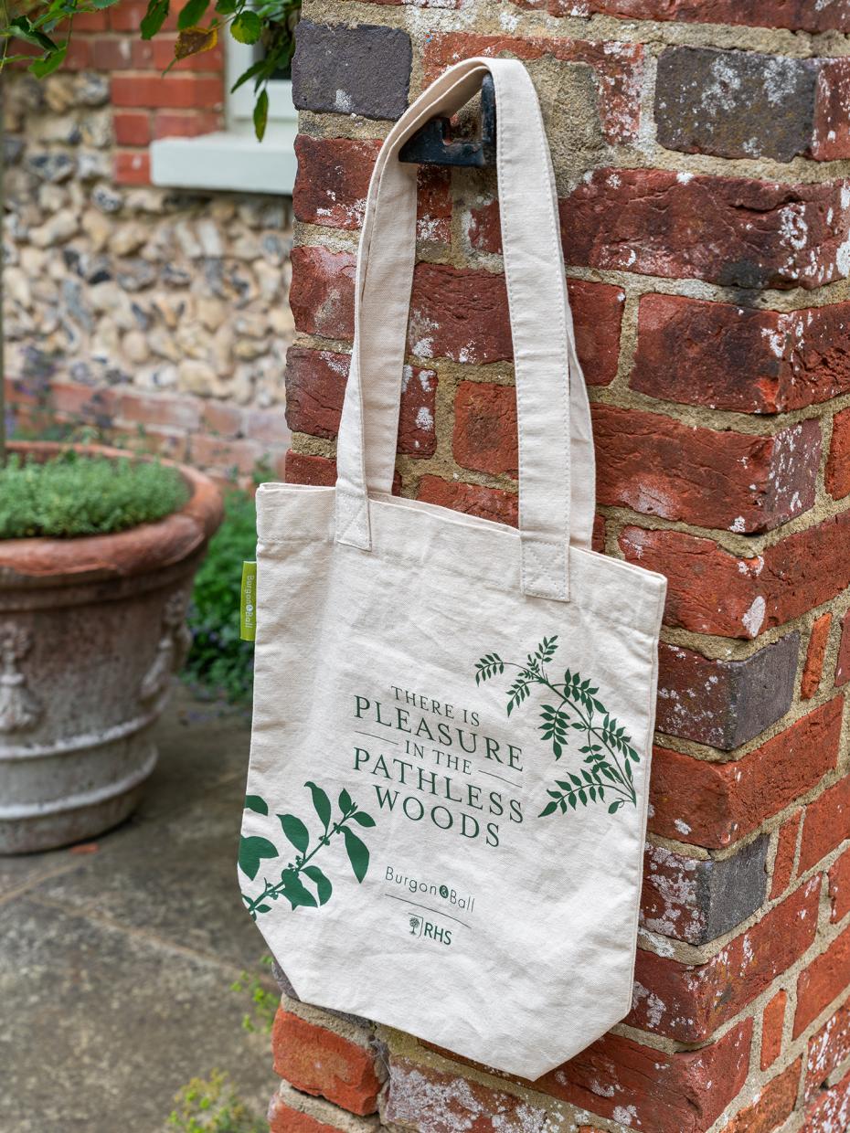 Burgon and Ball RHS Gifts for Gardeners 'Woodland Wonders' tote bag