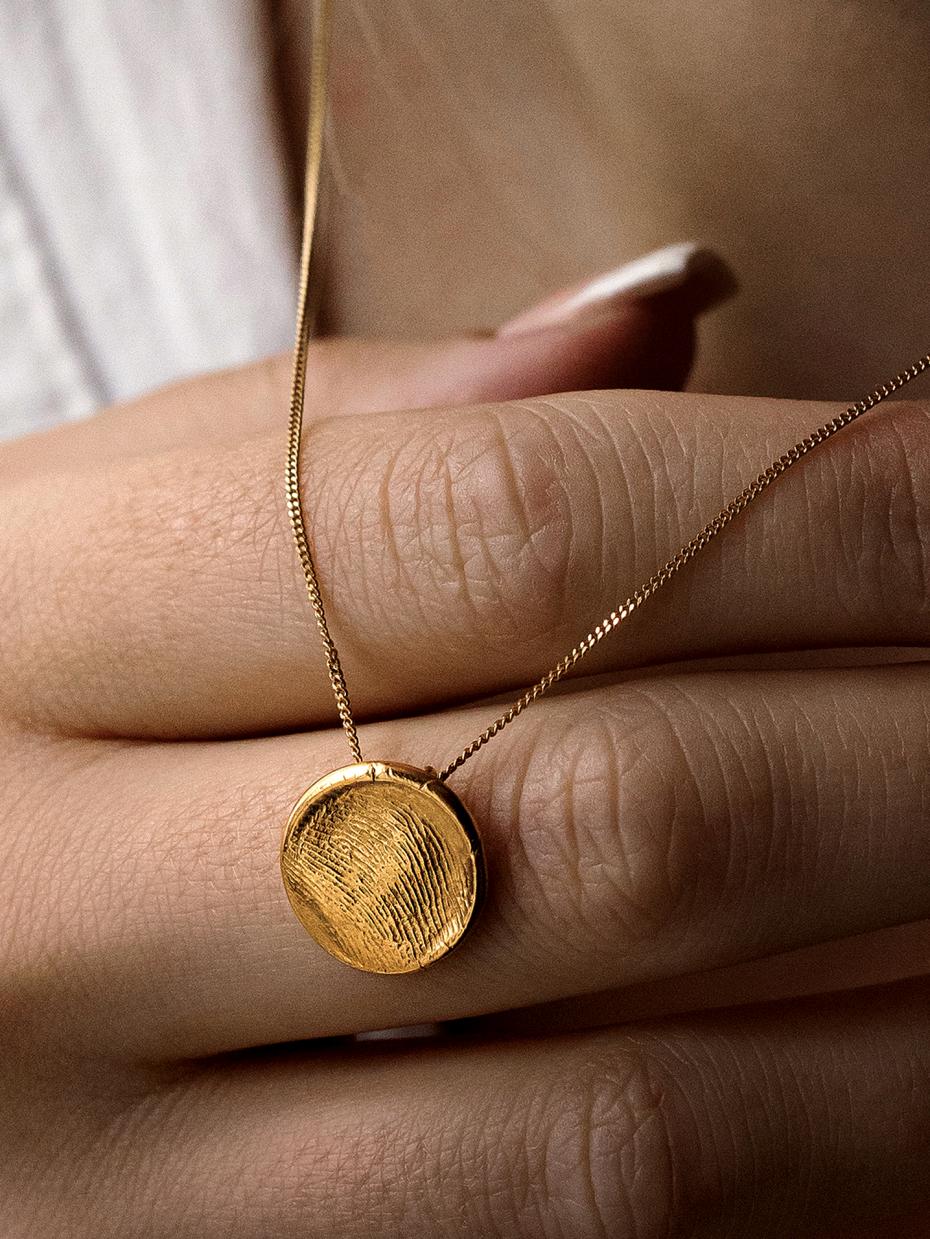 Golden Fingerprint Necklace