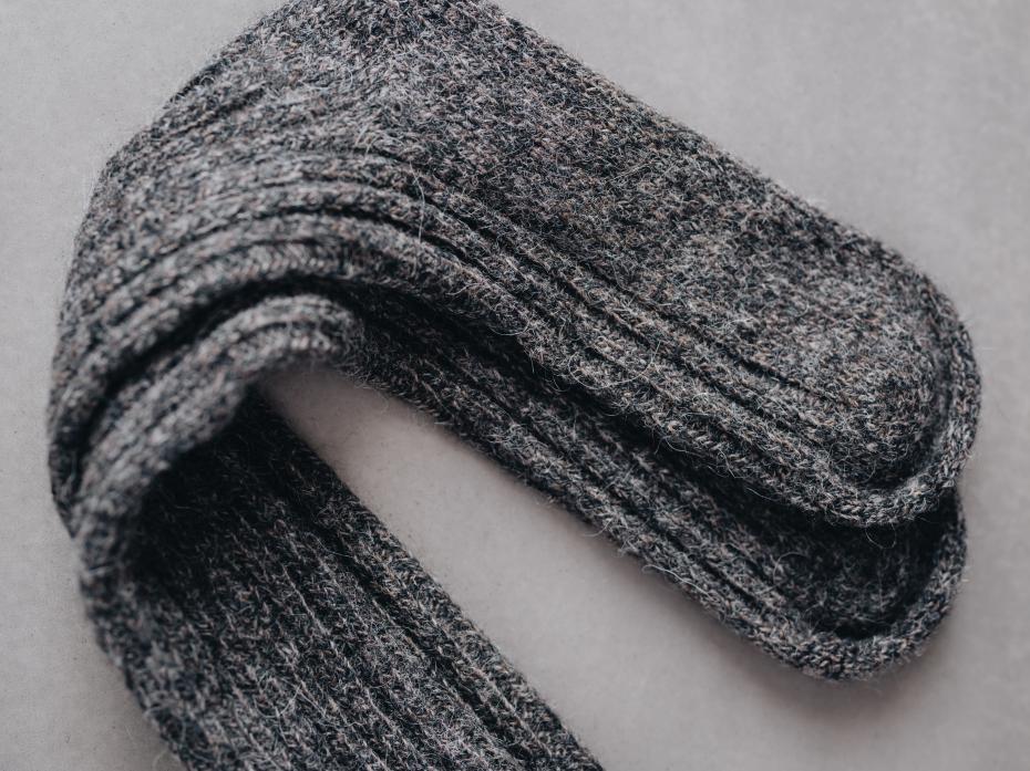 Merino Wool & Alpaca Boot Socks - Brown