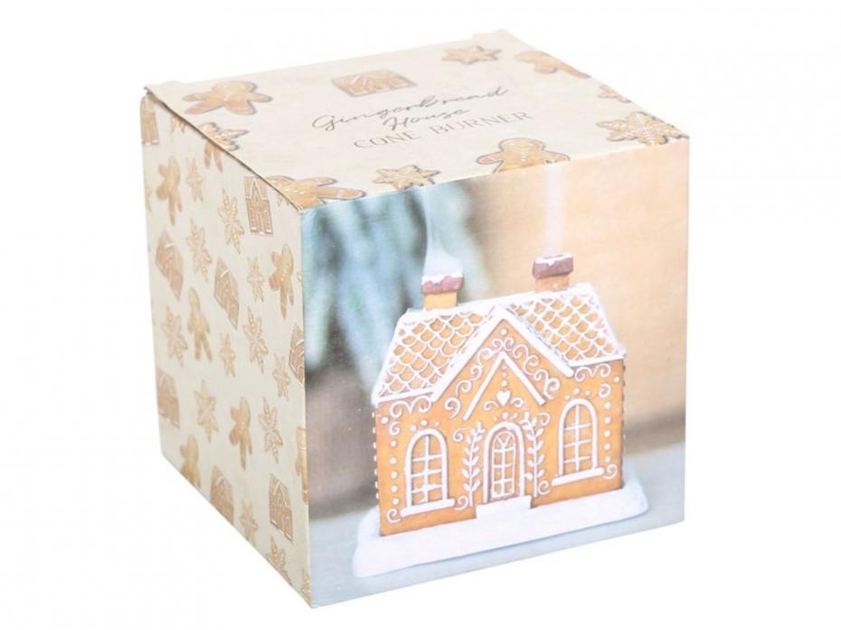Gingerbread House Incense Cone Burner Packaging