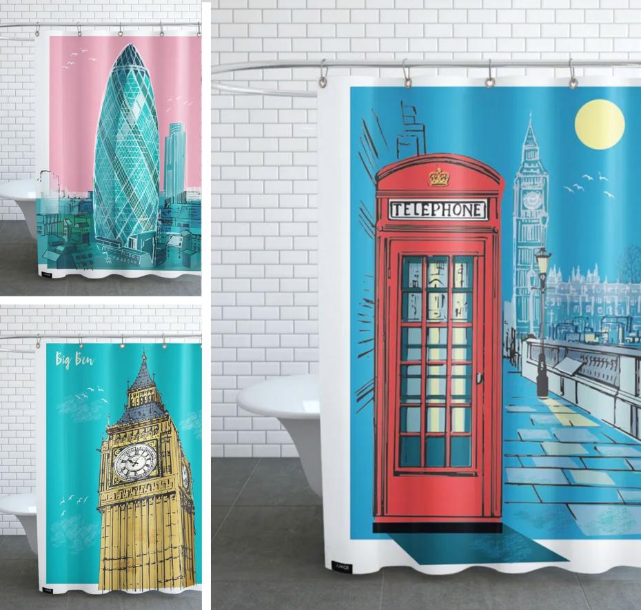 London Calling Shower Curtain