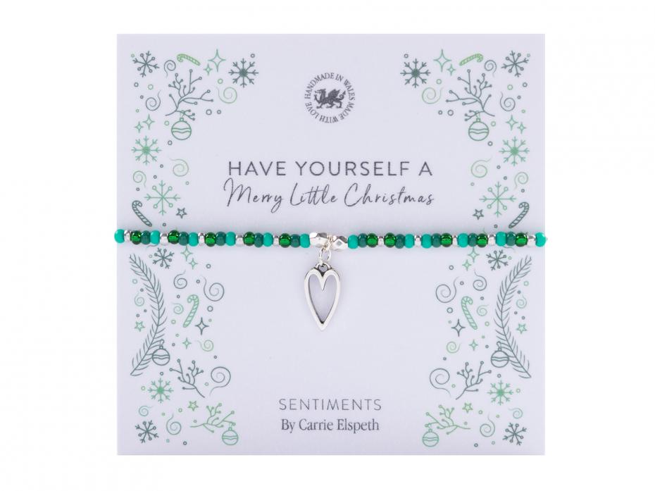 Have yourself a Merry Little Christmas  Sentiment Bracelet
