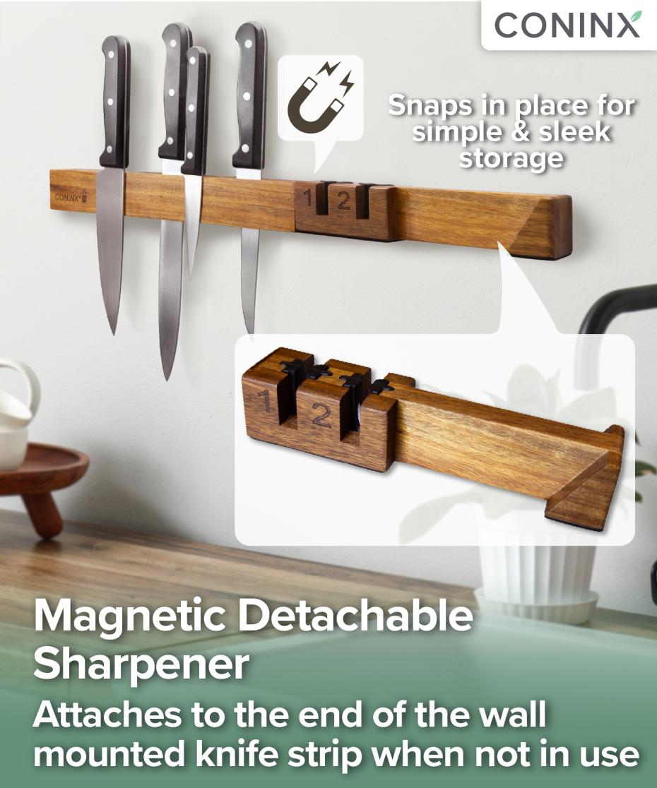 Magnetic detachable knife sharpener