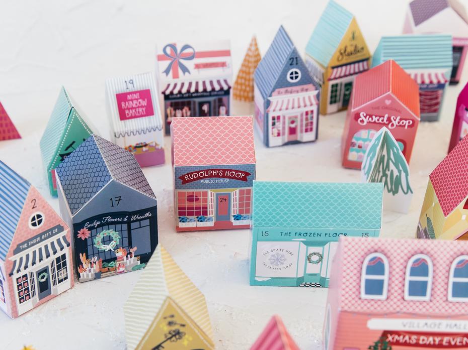 Merry and Bright Village Advent Calendar DIY Craft Kit