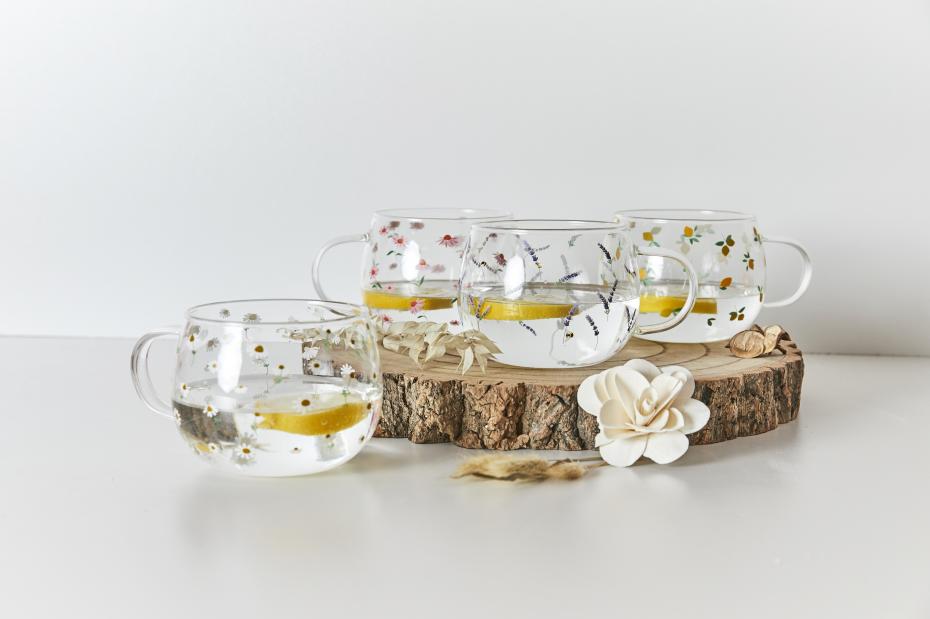 100% borosilicate glass mugs