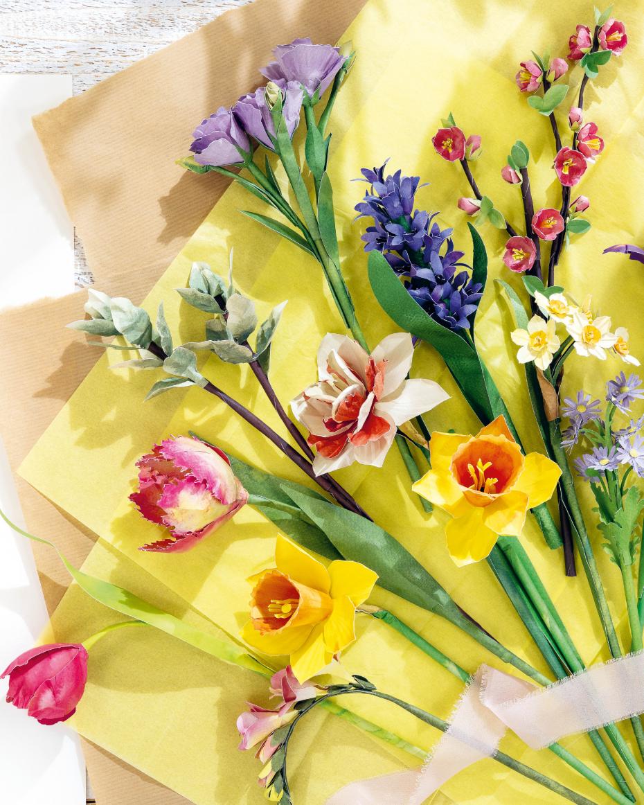 The Bouquet in a Book: Spring - a bright cheery bouquet for Easter and Mother's Day, gift the book or the made up bouquet!