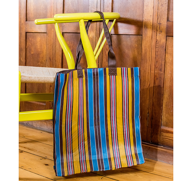 Market Shopper In Indian Yellow, Saxe Blue & Rose Beige