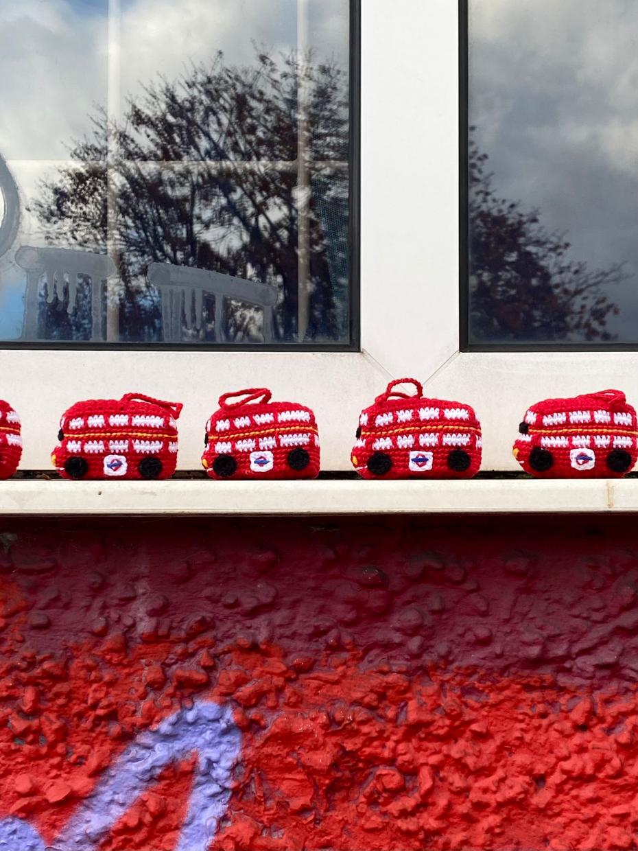 Buses in transit