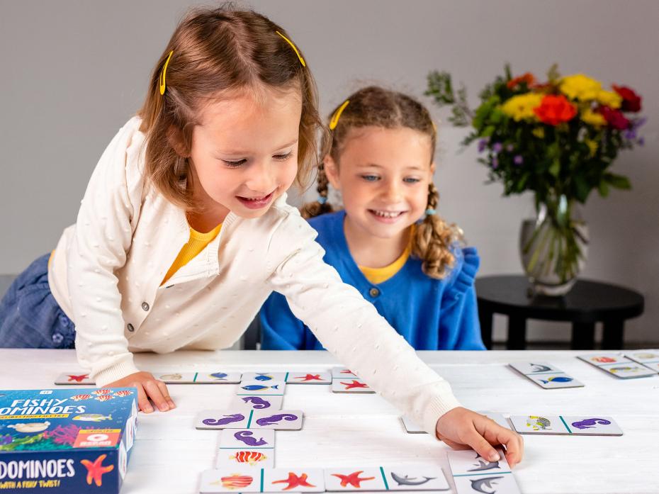 Our Fishy Dominoes game is 100% plastic free