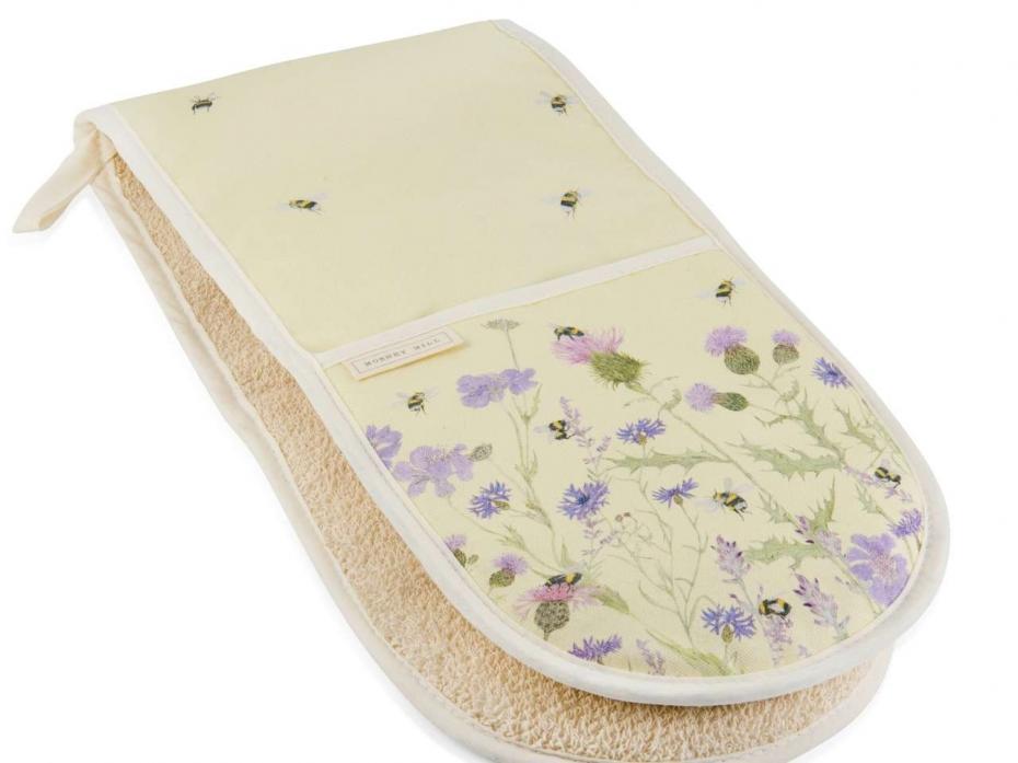 Bee and Wild Flower Double Oven Glove