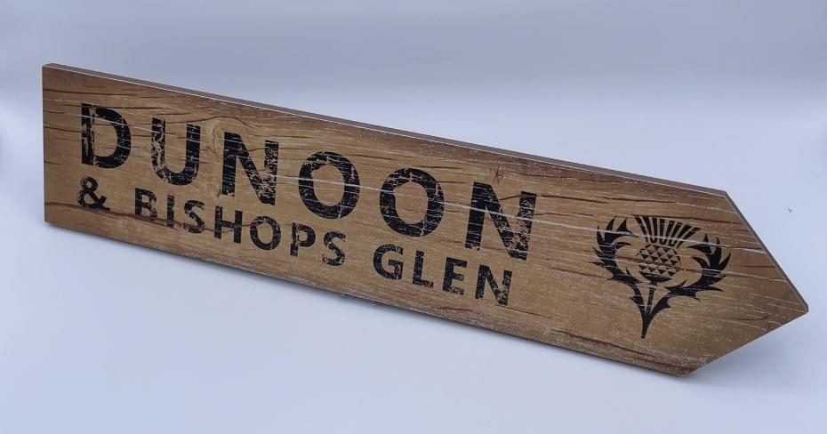 Dunoon thistle -  wood effect