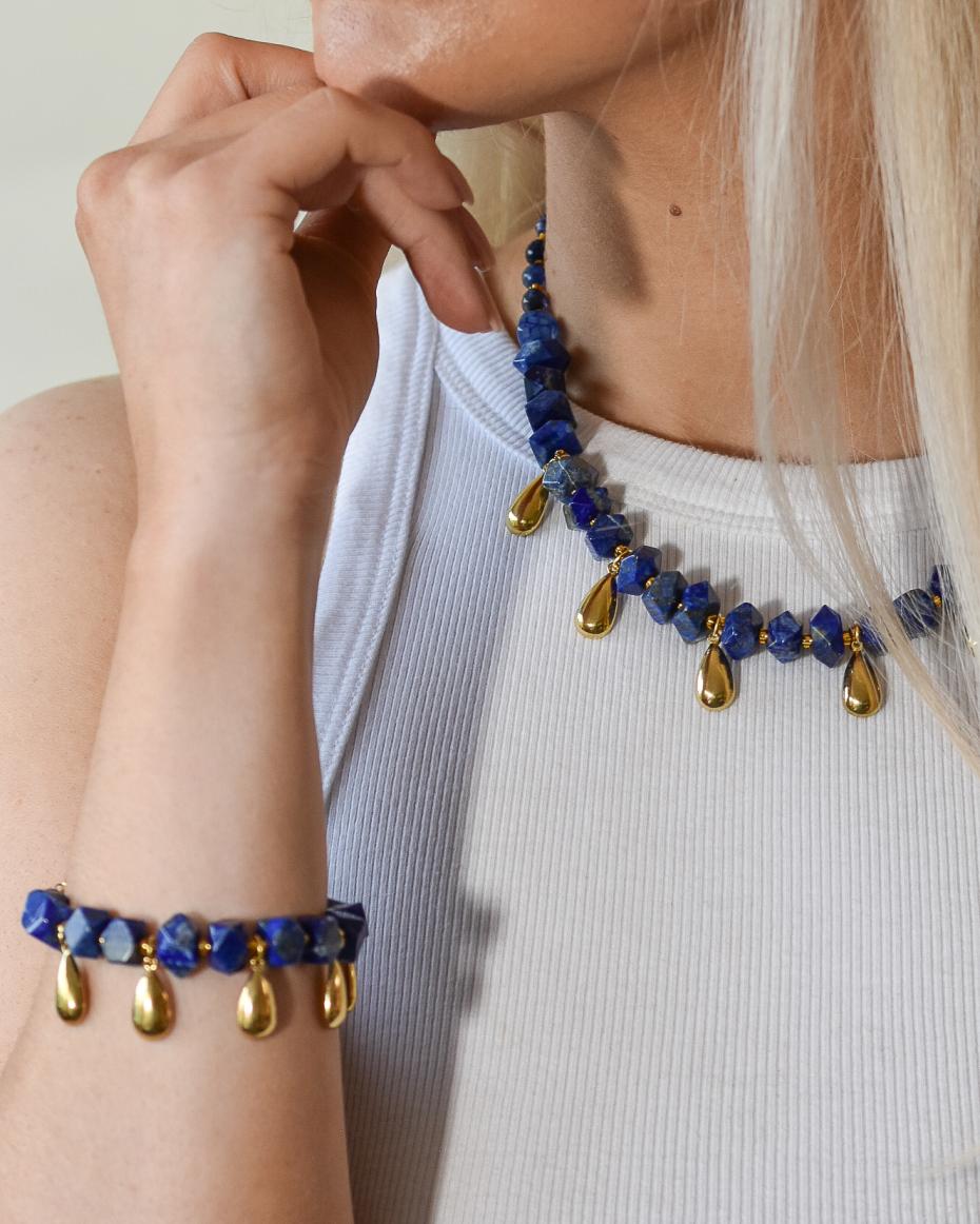 Petal and Stone lapis lazuli set