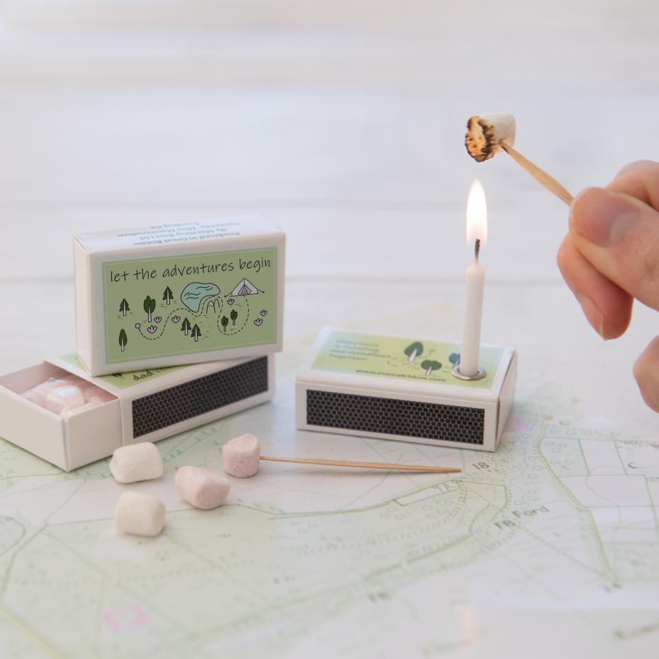 Mini Marshmallow Toasting Kits In A Matchbox