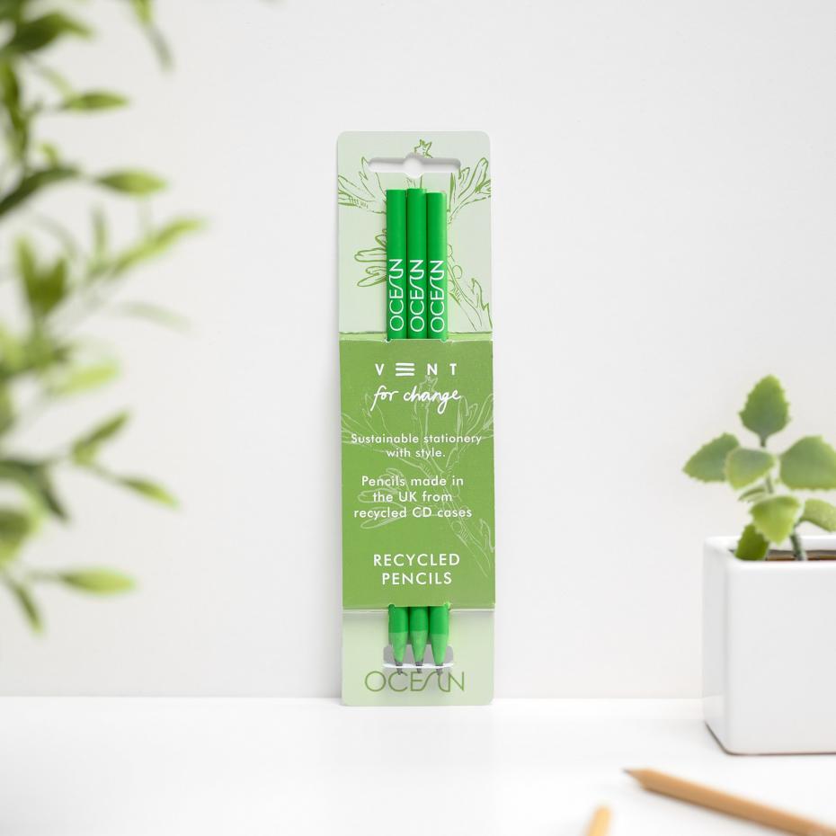 Algae Green recycled pencil set