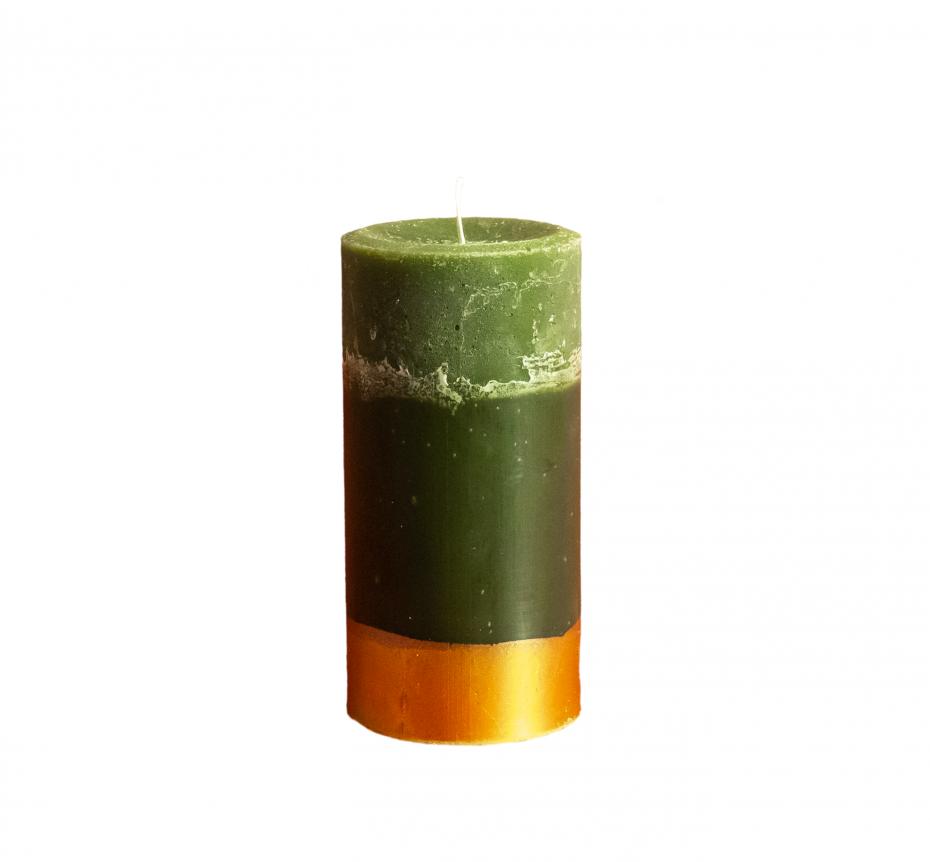 Nordic Spruce & Holly Pillar Candle