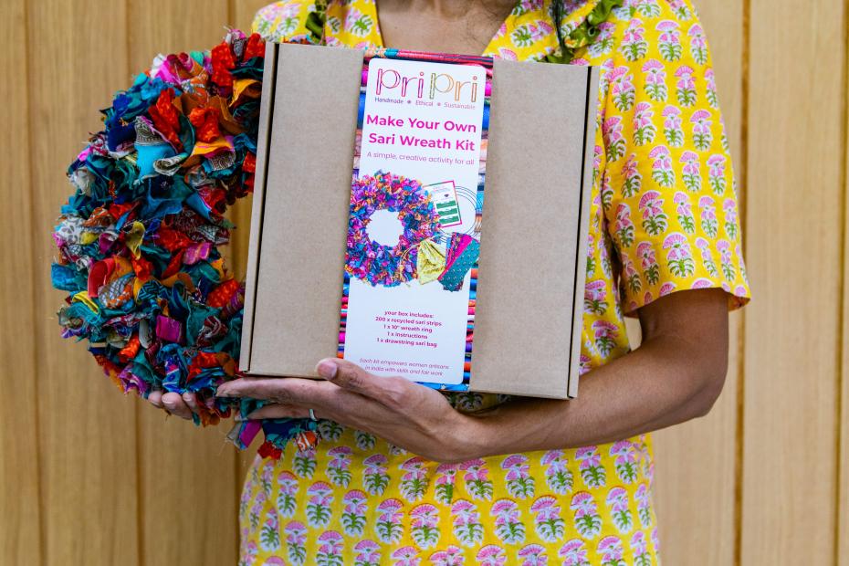 Make Your Own Sari Wreath Kit