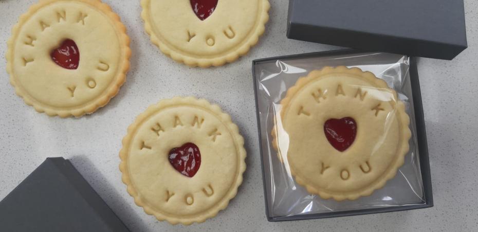 Individual Thank You Biscuits in a Gift Box