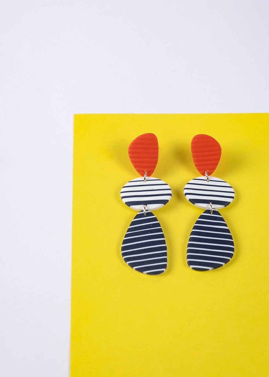 Breton earrings Le Croisic red Nadege Honey