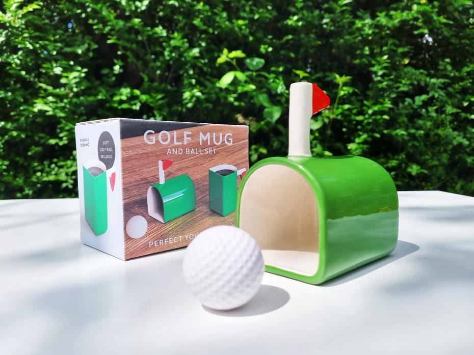 Golf Mug & Ball Set by Pikkii with Packaging