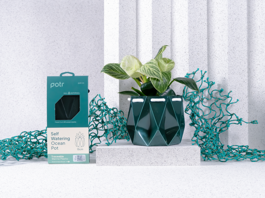 Flat-pack self-watering POTR Ocean Pot