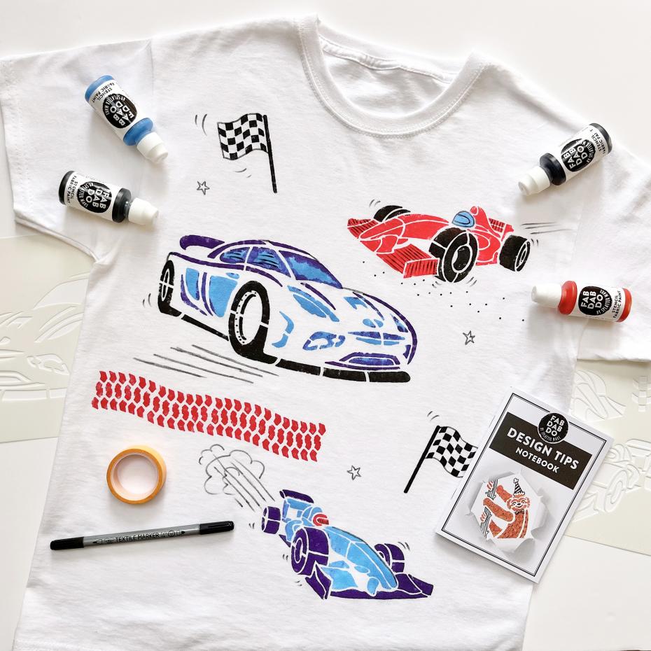 Fab Dab Do Cars T-shirt Painting Craft Kit