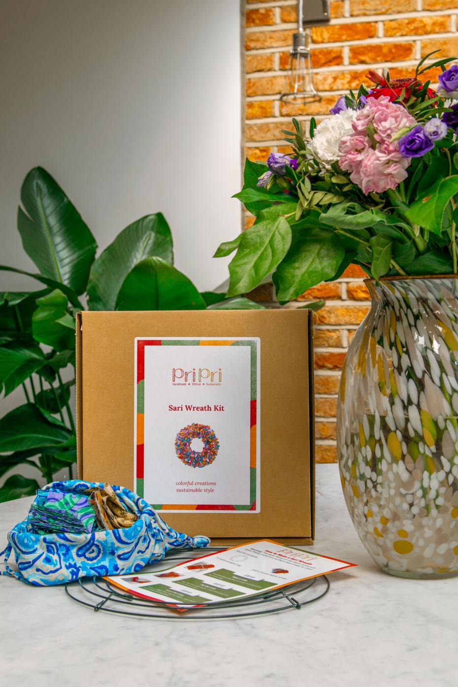 Make Your Own Sari Wreath Kit