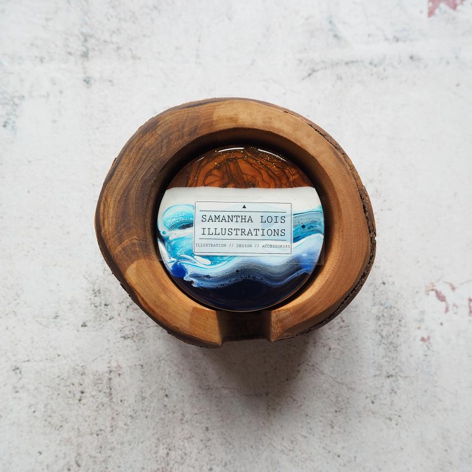 Ocean Olive Wood Coasters